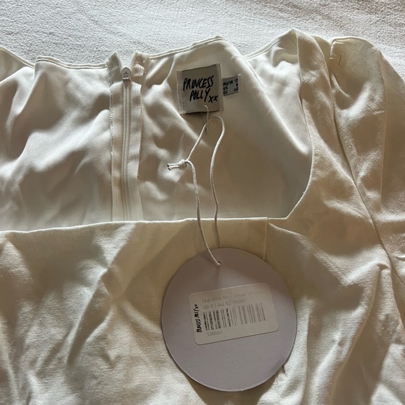 BRAND NEW Princess Polly White Wrap Dress - Picture 4 of 4